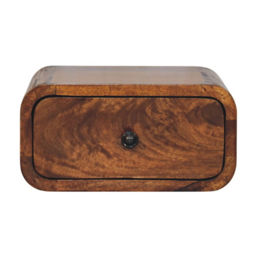 Avora - Mini Wall Mounted 1 Drawer Nightstand - Beige Brown