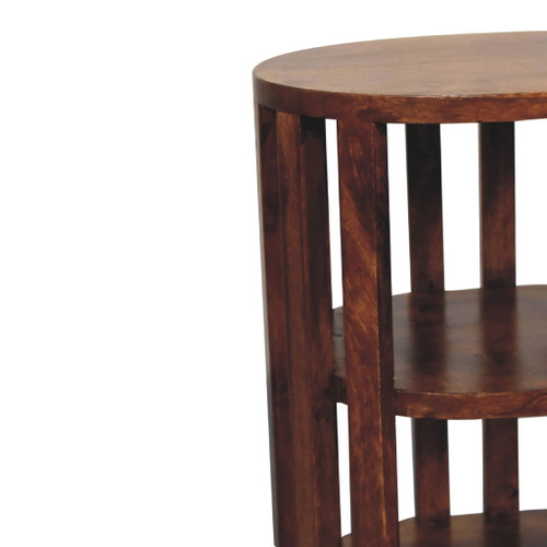 Ariella - Double Shelf Bedside Table - Chestnut