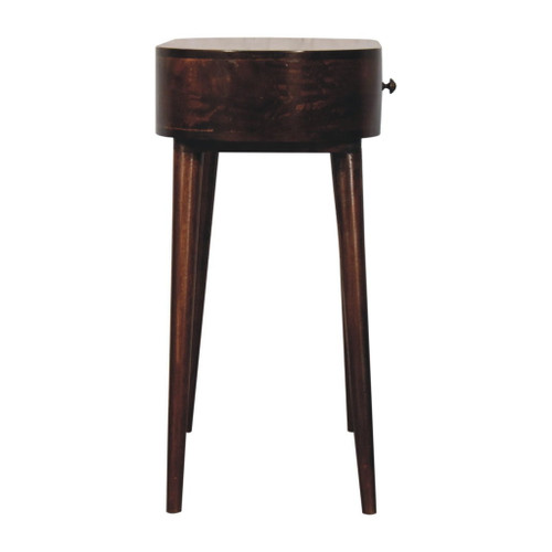 Rounded Small Console Table - Caramel