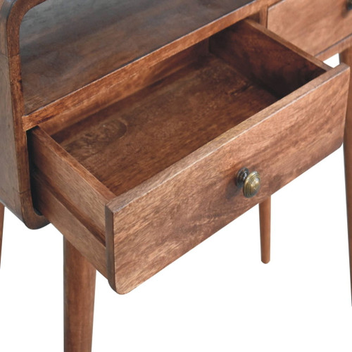 Curved Console Table - Caramel