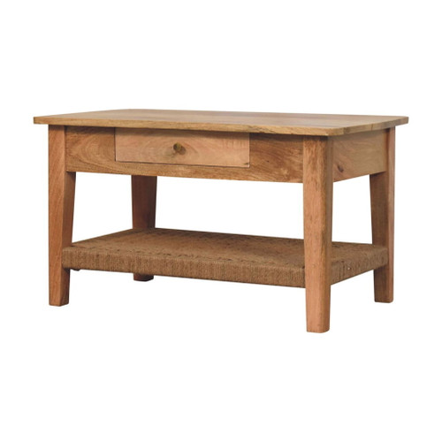Rope 1 Drawer Coffee Table - Oak