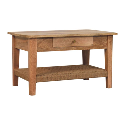 Rope 1 Drawer Coffee Table - Oak