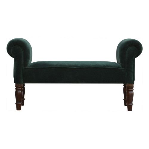 Velvet Bench - Emerald