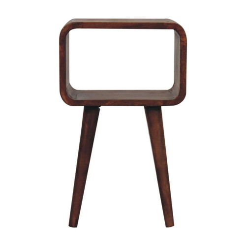 Mini Curved Open Nightstand - Caramel