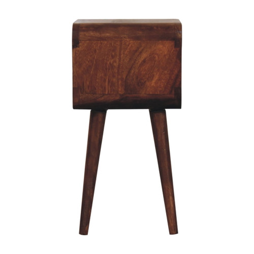 Mini Curved Open Nightstand - Caramel