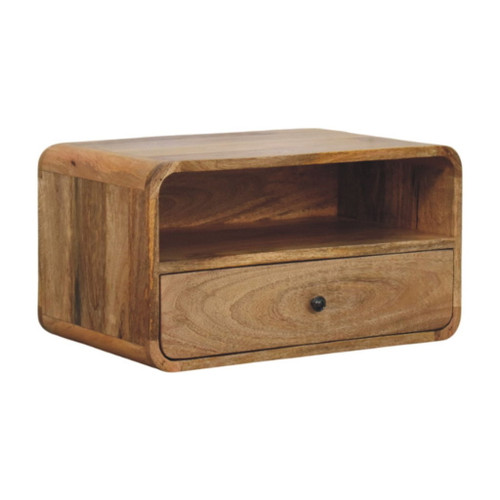 Avora - Wooden Wall Mounted Nightstand - Brown