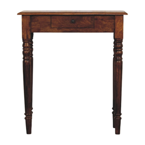 Turned Legs 1 Drawer Console - Brown