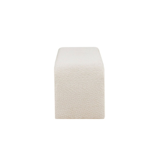 Modern Boucle Waterfall Bench - Cream