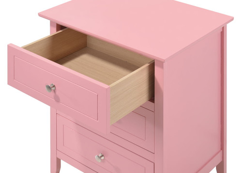 Transitional Nightstand For Bedrooms - Pink