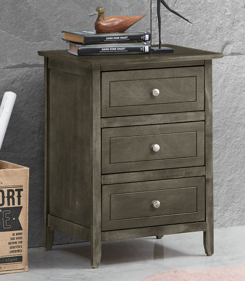 Transitional Nightstand For Bedrooms - Gray