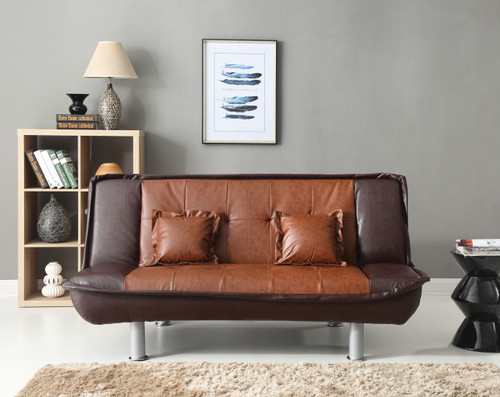 Lionel - Upholstered Sofa Bed - Burgundy
