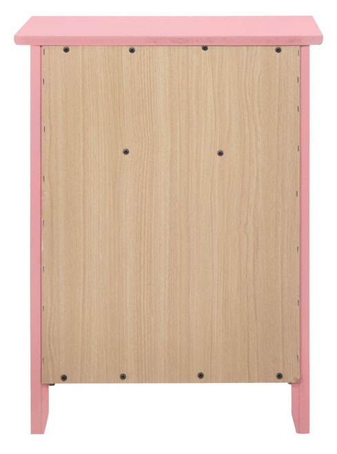 Chic Transitional Nightstand - Pink