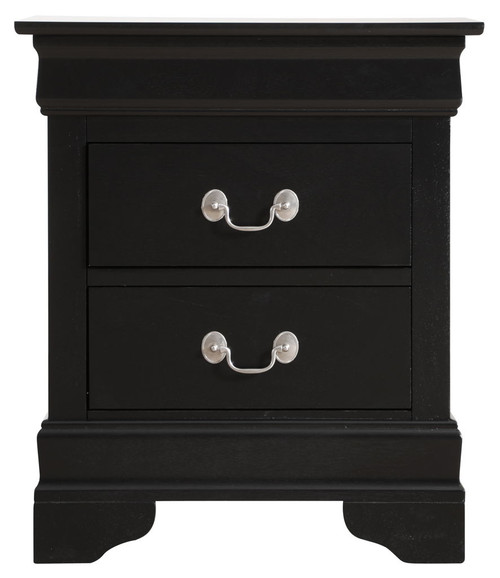 Louis Phillipe - Elegant Traditional Nightstand - Black