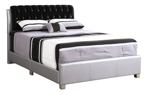 Marilla - King Bed - Silver