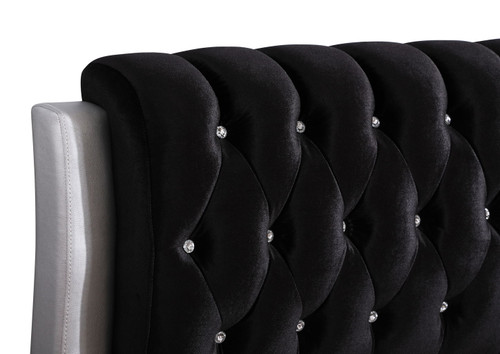 Marilla - King Bed - Silver