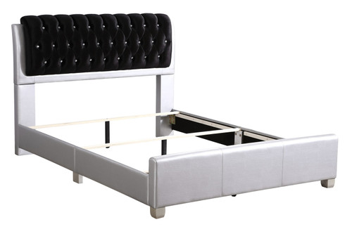 Marilla - King Bed - Silver