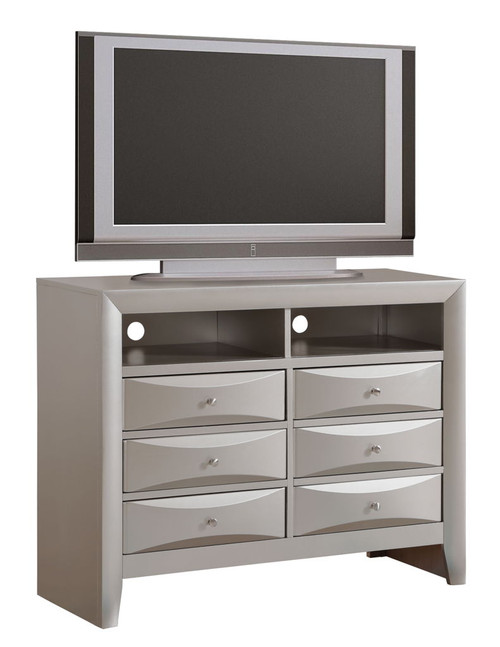 Marilla - Media Chest - Silver Champagne