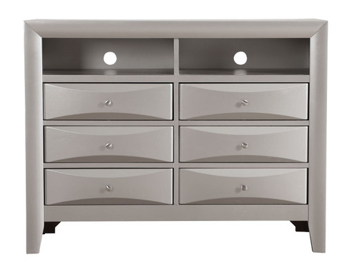 Marilla - Media Chest - Silver Champagne