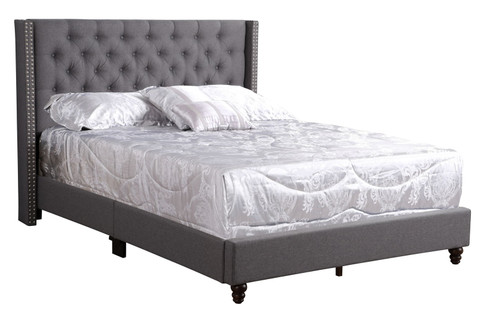 Full Upholstered Bed - Gray