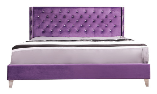 King Bed Elegant Transitional - Purple