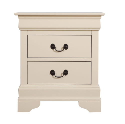 Louis Phillipe - Elegant Traditional Nightstand - Beige