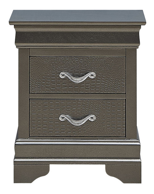 Lorana - Nightstand - Metalic Black