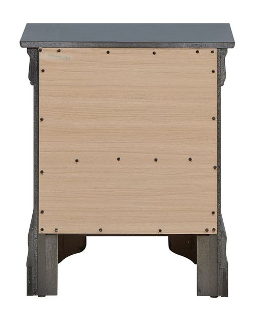 Lorana - Nightstand - Metalic Black