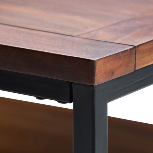 Skyler - Square Coffee Table - Dark Cognac Brown