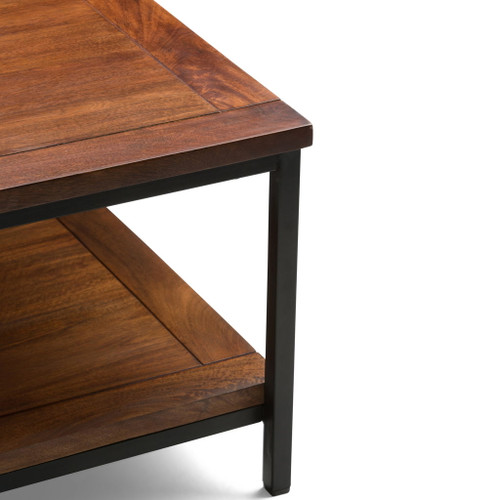 Skyler - Square Coffee Table - Dark Cognac Brown