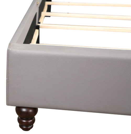 Queen Upholstered Bed - Gray