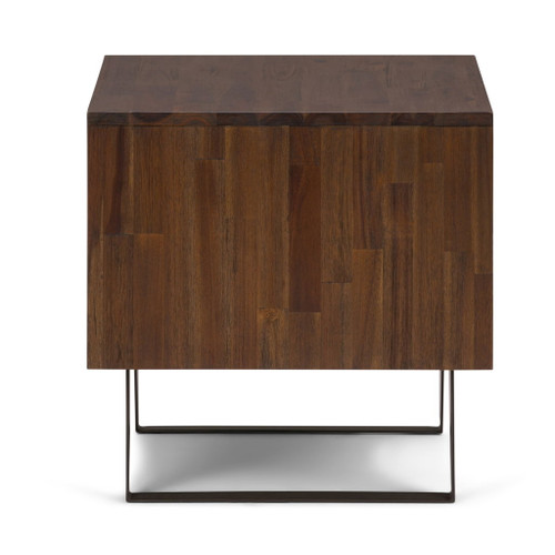 Lowry - End Table - Distressed Charcoal Brown