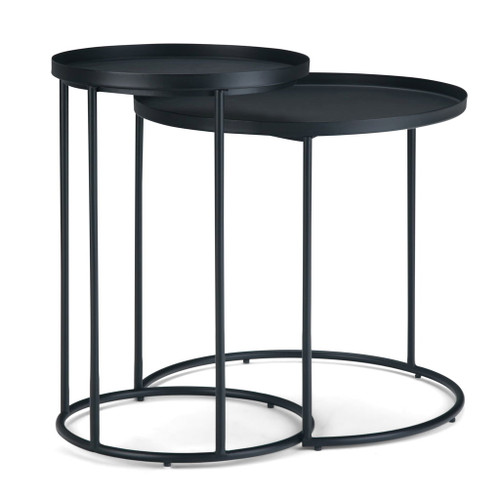 Monet - Metal 2 Piece Nesting Table - Black