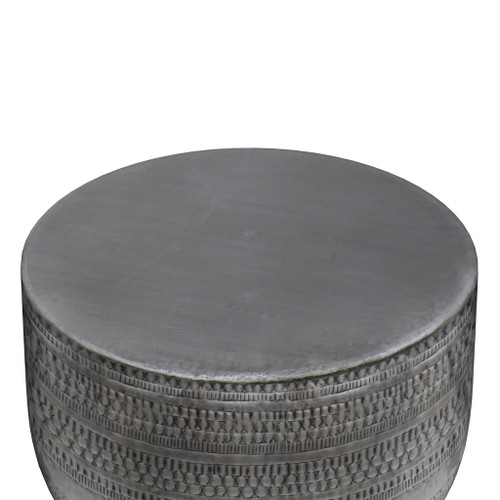 Johnsen - Metal Coffee Table - Antique Silver