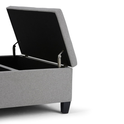 Ellis - Coffee Table Storage Ottoman - Dove Gray