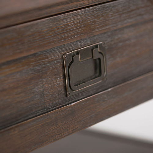 Monroe - Square Coffee Table - Distressed Charcoal Brown