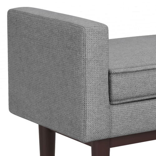 Scott - Small Ottoman Bench - Pewter Gray