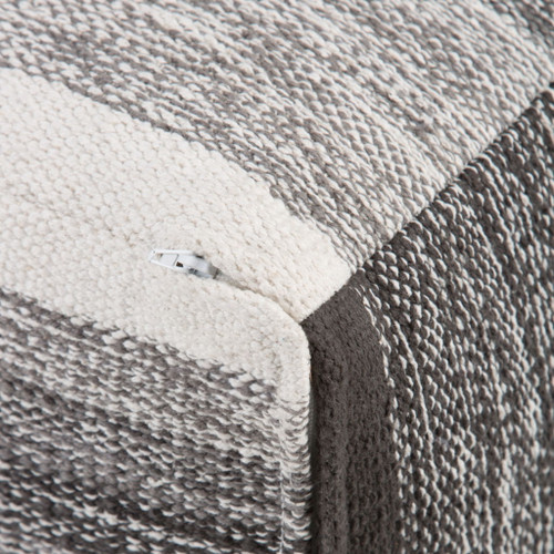 Naya - Cube Pouf - Patterned Gray Melange