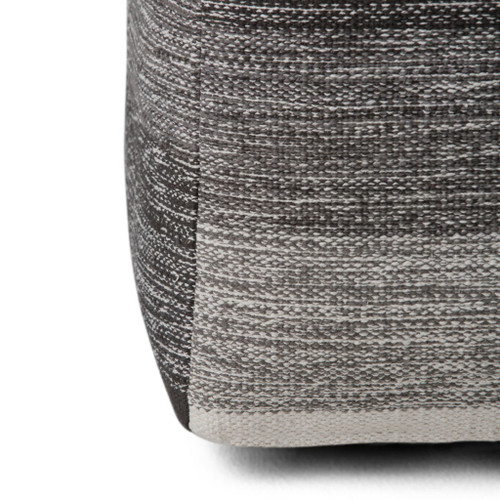 Naya - Cube Pouf - Patterned Gray Melange