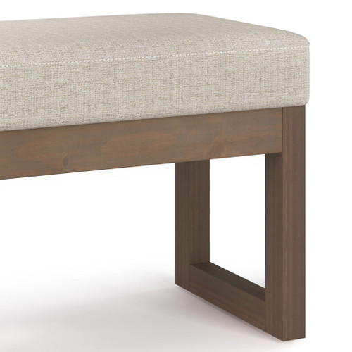 Milltown - Footstool Small Ottoman Bench - Platinum