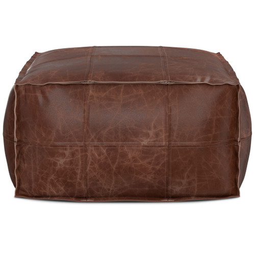 Sheffield - Coffee Table Pouf - Distressed Brown