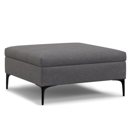 Rebecca - Multifunctional Coffee Table Storage Ottoman With Lift Up Lid - Gray