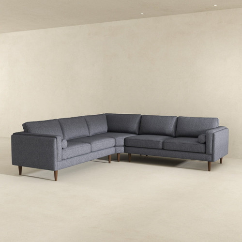 Amber - Sectional Corner Sofa - Gray