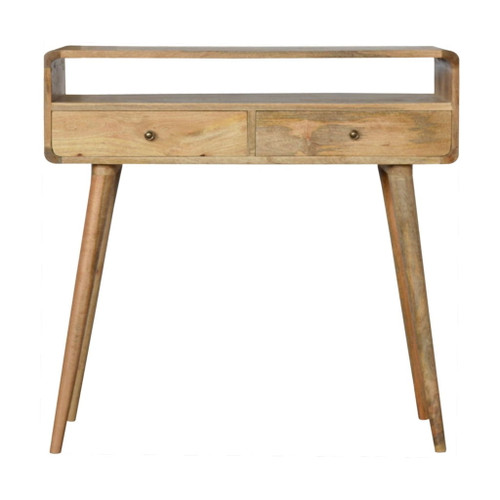 Curved Console Table - Oak