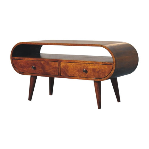 Circular TV Stand - Chestnut