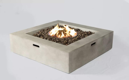 Outdoor Reinforced Fire Pit Table - Natural / Gray