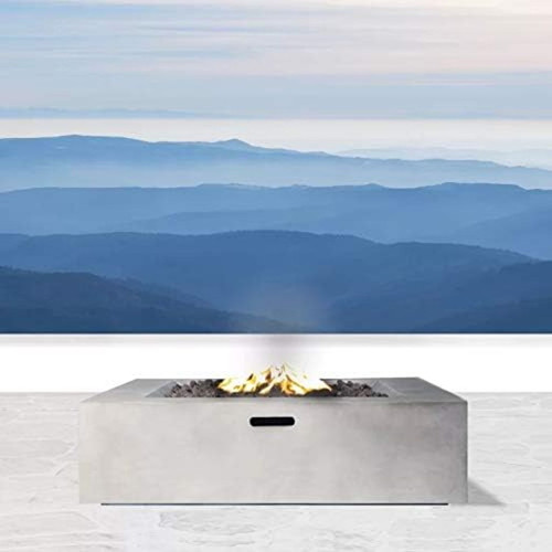 Outdoor Reinforced Fire Pit Table - Natural / Gray