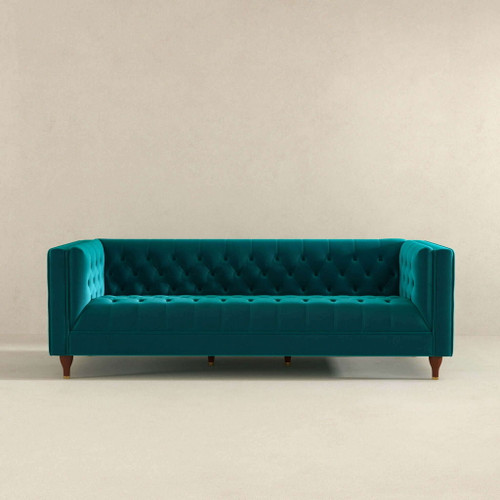 Evelyn - Mid-Century Modern Luxury Chesterfield Sofa - Teal
