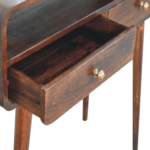 Curved Console Table - Walnut