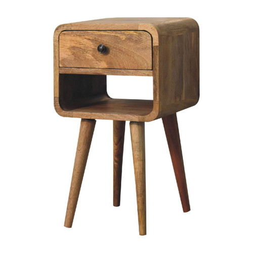 Mini Curve Lower Nightstand - Oak