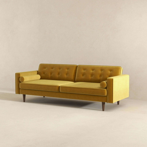 Casey - Mid Century Modern Sofa - Gold